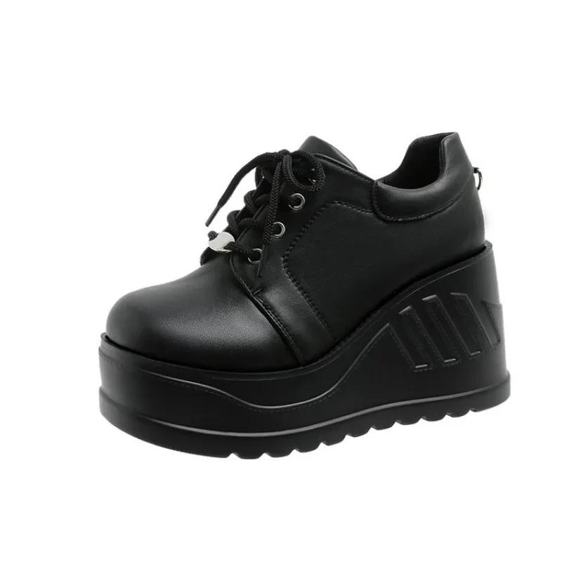 

Модные панк готические туфли-лодочки женские 2025 новые на толстой подошве брендовые туфли на платформе Мэри Джейн на танкетке на высоком каблуке для вечеринки косплея дизайнерские туфли Лолита 40