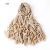 Fashion Muslim Cotton Rayon Modal Hijab For Women Headscarf Long Shawls Islam Hijab Turbans Head Wrap Solid Fringe Scarves