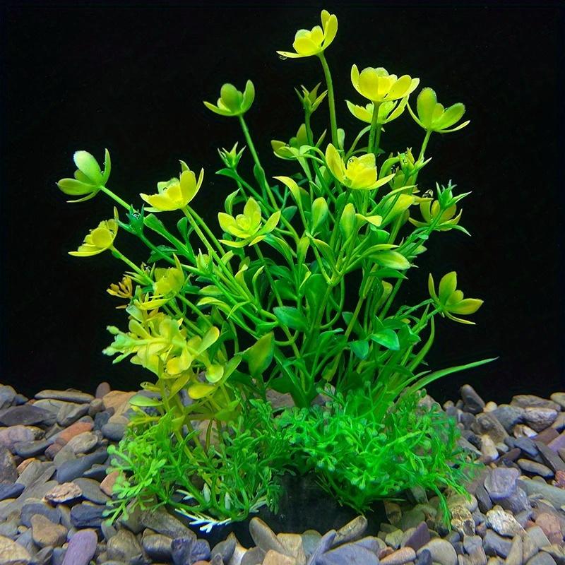 1PCS Aquarium Decor Set - Vibrant Green Plastic Plant Ornaments - Fish Tanks, Durable Pvc Material 15cm/5.9inch