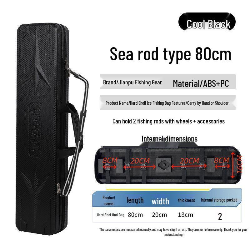 Fish Rod Bag for Raft, Lure, and Sea Fishing - No Disassembly Required, Fits Reel Line Groups, Multiple Models, Winter-Ready Storage.