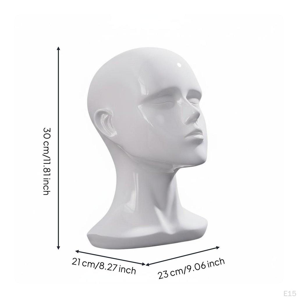 Realistic Mannequin Head With Ear Holes Hairpiece Holder Versatile Hat Display Stand for