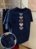 Fashion Unisexs Unisexs Tshirt With Heart Print Doublesided Love Design Round Neck Casual Top Summer New Fall Casual Attire