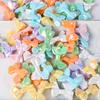 Acrylic Ab Plated Color Imitation Bow, Solid Color Beads, Straight Hole Loose Beads Diy Jewelry, Necklace, Hairpin, Beaded Material