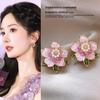 Elegant Butterfly Flower Stud Earrings - S925 Silver Needle, High-End and Versatile for Women