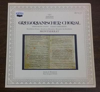LP Record GREGORI ESTRADA, SCHOLA DE MONTSERR - Die Tradition Des Gregorianischen C MA5050 ARCHIV Japan Obi Classical Used