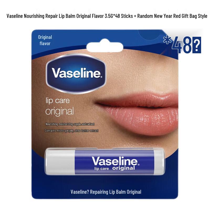 Vaseline Original Nourishing Repair Lip Balm, 48-Pack