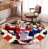 Superhero Pattern Round Rug, Indoor/Outdoor Mat, for Picnic, Gameroom, Bedroom, Office, Living Room, Home Decor Carpet, Birthday Gift