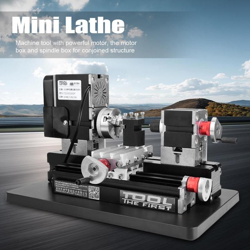 60W 12000RPM Metal Lathe DIY Miniature Machine Mill 100-240V Mini Milling Lathe