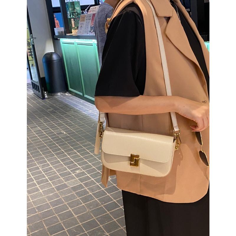 Neue französische Achseltasche für den Sommer  Hochwertige und vielseitige Ledertasche für Damen  Nischen-Umhänge-Schultertasche