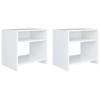 Day and Night - Day and Night Nightstands 2 Pcs White Plywood 40x30x40 Cm