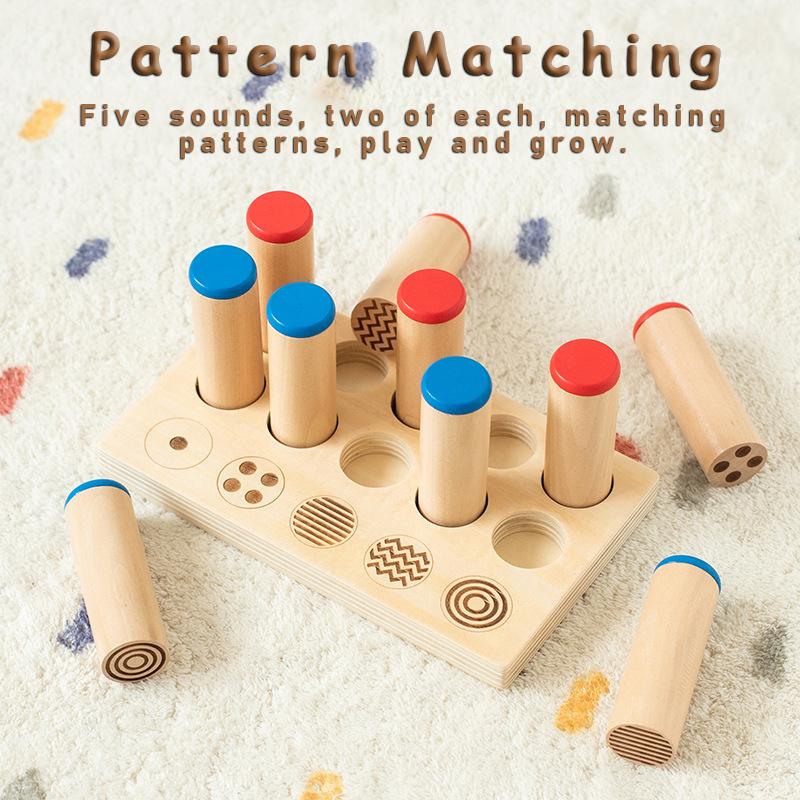 Zabawki sensoryczne dla dzieci Tablica dotykowa Gra w dopasowywanie i sortowanie Trening słuchowy Pomoce dydaktyczne do wczesnej edukacji Drewniana zabawka Montessori