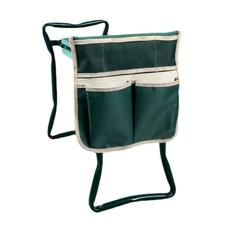 Garden Kneeling Stool & Tool Bag: Non-Slip, Multi-Function, Folding Storage with Comfort Sponge.