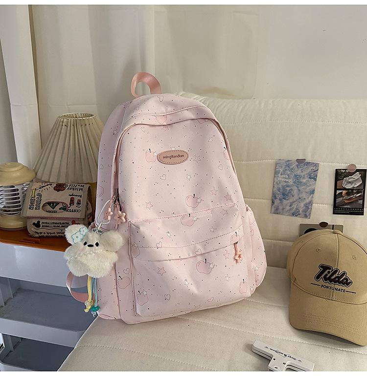 Schoolbag schoolbag female junior high school high school student star printing Korean version backpack Mori high value ins style college student