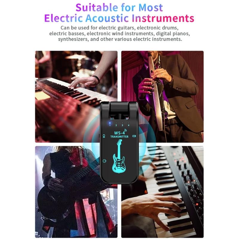 Wireless Guitar Transmitters Receiver 2.4GHz Sound Wireless Transmitters Receiver