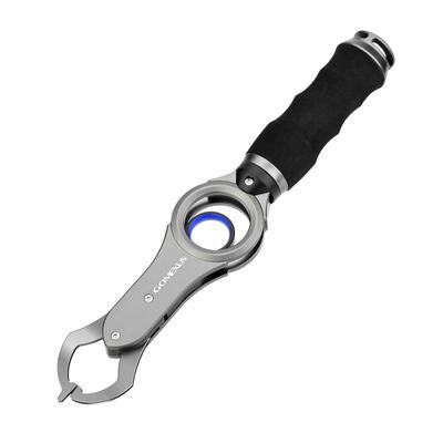 Gomexus Aluminum Alloy Fish Grip with Measuring Function, Rust-Resistant, 360-Degree Rotation, Durable Fishing Grip, 22KG Load Capacity, for Lure Fish