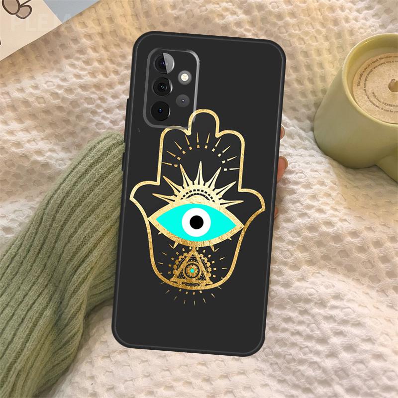 

Evil Eye Hamsa For Samsung Galaxy A52S A33 A53 A73 A12 A22 A32 A52 A72 A21S A71 A51 A70 A50 Phone Case Samsung A22 4G