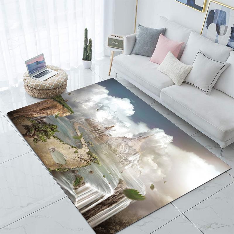 Praktisk Fantasiverden Teppe Kjøkkenmatte Inngangsdørmatte Soveromsgulvdekorasjon Stue Teppe Bad Sklisikkert teppe