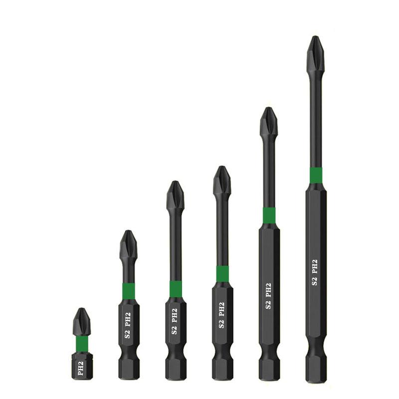 Impact-Resistant Magnetic Phillips Screwdriver Bit Set - High Hardness, Anti-Slip, Electric Drill Compatible