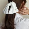 Oar Cameo Satin Ruffle Scrunchie [White]