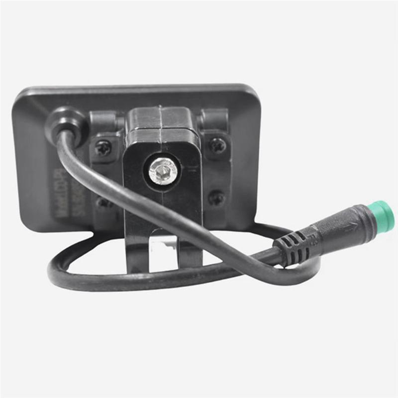 A03E-P9 LCD Display Dashboard 24V 36V 48V 60V Electric Bike Meter For Electric Scooter (6PIN) Black 6PIN
