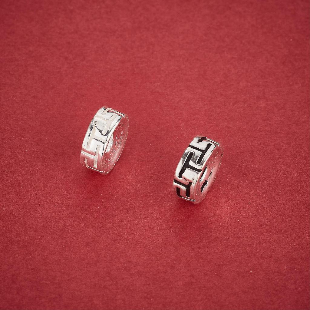 Great Wall S925 Sterling Silver Swirl Pattern Spacer Beads for DIY Bracelet/Necklace Weaving