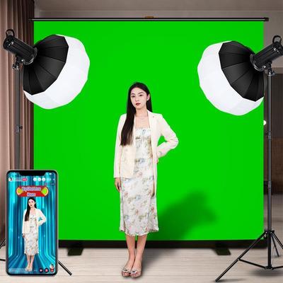 Draagbaar Uittrekbaar Groen Scherm: Dikke, Verstelbare, Telescopische Achtergrond voor Chroma Keying en Live Streaming