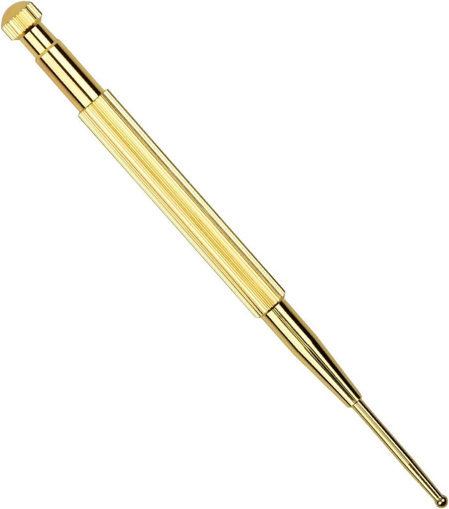 13cm Ear Acupressure Rounded Massage Stick for Myofascial Lightweight and Can be Used on the Whole Body Stick, Spring-Loaded, Brass, Tip, Acupressure,