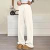 Women Pajama Pants Plush Sleep Pants Soft Elastic Waist Pajama Bottoms Solid Color Pants With 2 Pockets