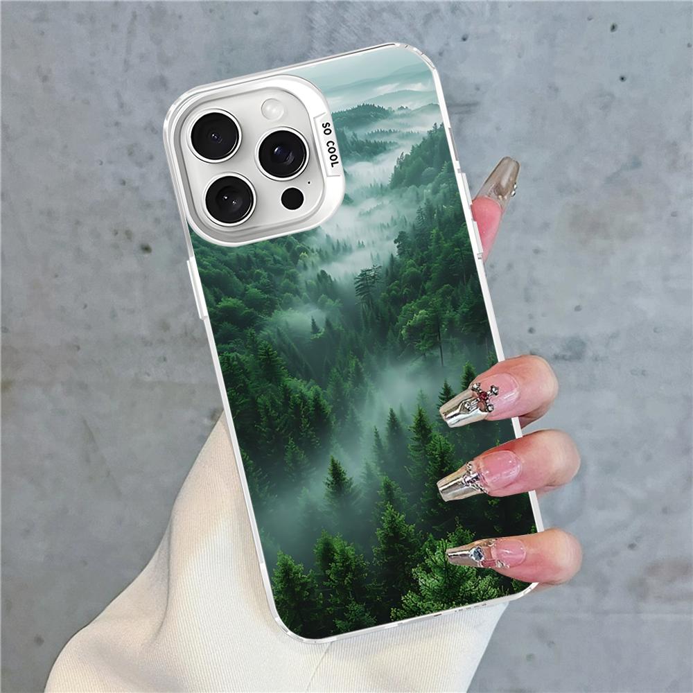 Forest Landscape Phone Case For IPhone 16 15 14 13 12 11 Pro Max X XR XSMAX 8 7 Plus Matte Shockproof Back Cover