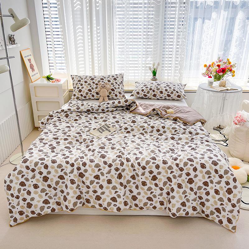 Class a Washed Double-Layer Yarn Soybean Fiber Children's Summer Cool Quilt Single Thin Quilt Double Air Conditioning Quilt