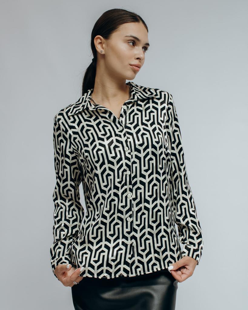 Women's Shirt Modalinda 7186 36 Black and White