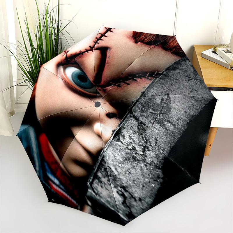 Chainsaw Horror: Evil Folding Umbrella Durable Travel Travel Umbrella Printing