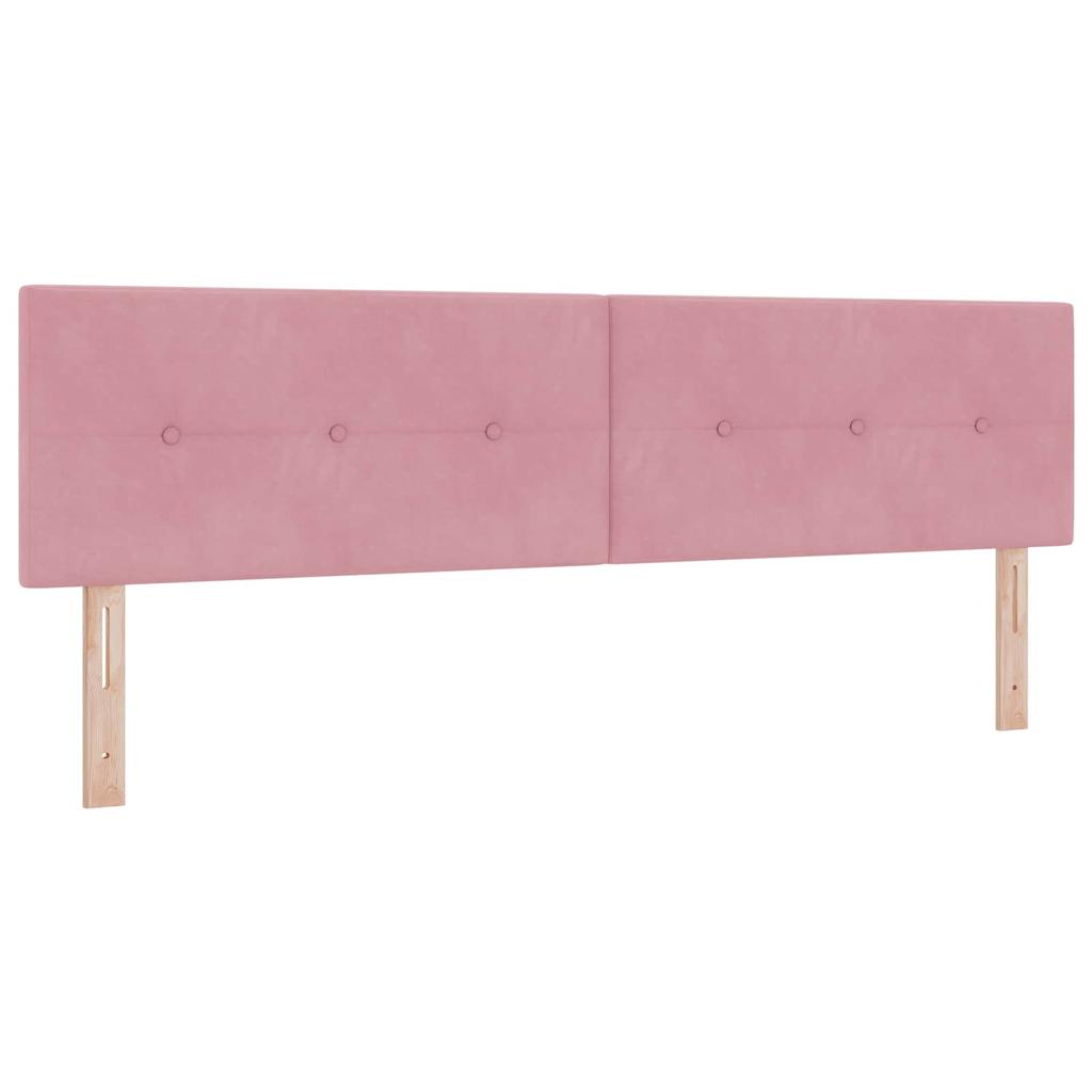 Ottoman Bed with Mattress and Headboard Pink 180 X 200 Cm Velvet