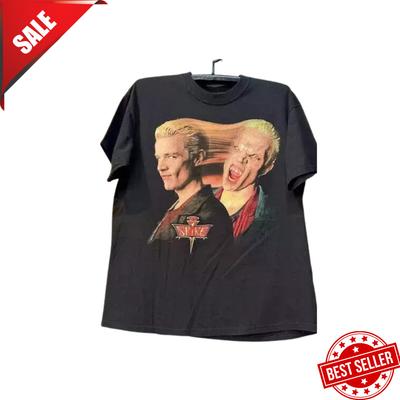 New !!! 90S BUFFY THE VAMPIRE SLAYER SPIKE T SHIRT MOVIE BLACK TEE S-5XL REPRINT Unisex T-Shirt