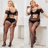 Sexy durchsichtige Bodystockings mit offenem Schritt, Mode, schwarze Strumpfhosen, Dessous-Set, erotischer Spitzen-Jumpsuit, Strampler, sexy Nachtclub-Kleidung