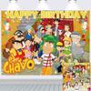 46. El Chavo animato Decorazioni per Feste Sfondo Striscione Vinile Cartone Animato per Bambini 7x5 piedi