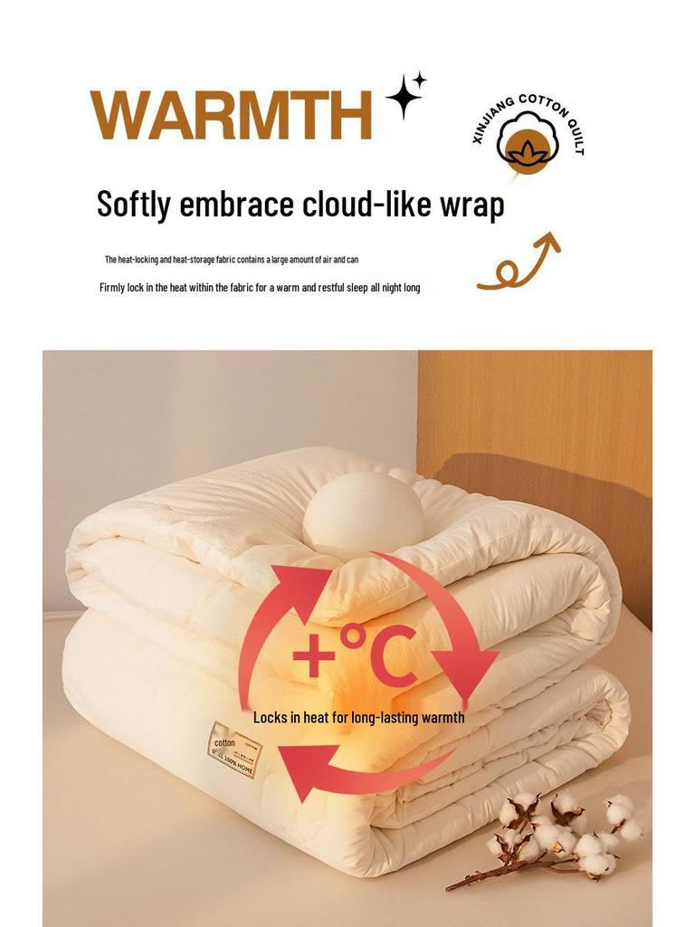 Premium Cotton Quilt: Class A, Single/Double, All-Season, Extra Thick for Winter Warmth