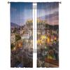 Megalopolis Acropolis Parthenon Monastiraki Sheer Curtains for Living Room Tulle Window Curtain Bedroom Kitchen Veil Drapes