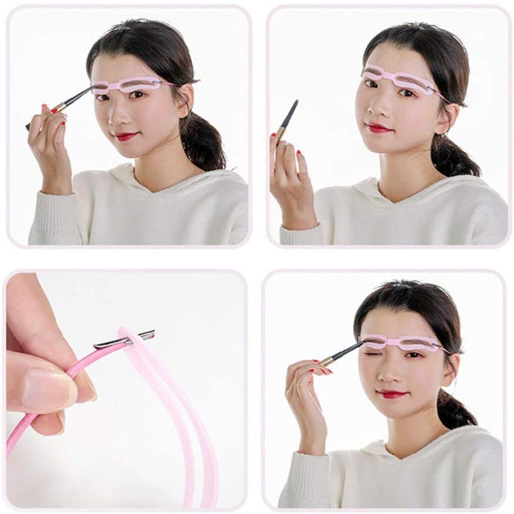 Mode Wiederverwendbar 4 Stile Kosmetik Drosselkarte Augenbrauenschablone Pflege Augenbrauenformer Kit