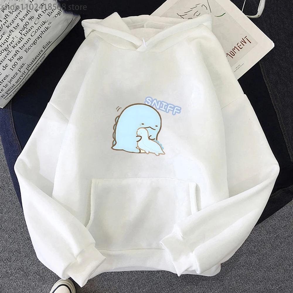 

Dinosaur Hoodies for Women Cartoon Sumikko Gurashi Graphic Sweatshirt Kawaii Girls Clothing Winter Mens Sudadera Clothes S