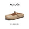 Augustine flat-bottomed bag head slippers women's 2025 summer new fashion one-pedal Mary Jane shoes half-tow sandals
