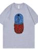 Unisex Akira Neo Tokyo Graphic TShirt Vibrant Blue Red SciFi Print Casual Crew Neck Short Sleeve Comfortable AllSeason Tee