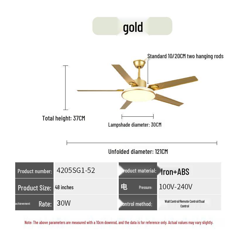 Integrated LED Ceiling Fan with Remote Control for Living Room, Classroom, or Study