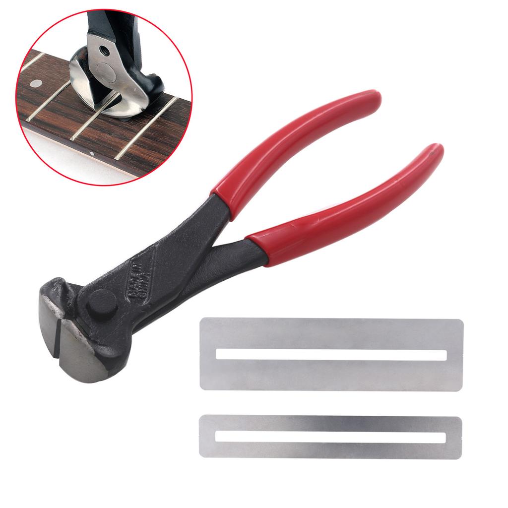 3-Piece Set: Guitar Fret Pliers and Fingerboard Protective Spacers String Cutters Tuning Peg Removers Luthier's Tools
