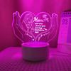 3D Night Light Creative Heart shaped Letter Light Gift Lamp for Mom Mother's Day Small Gift Lamp