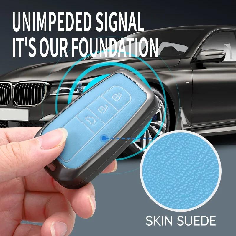 For S4 Camry CHR Corolla RAV4 Avalon Land Cruiser Prado Prius Carbon Fiber Smart Remote Key Fob Case Cover Keychain Holder JH4