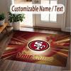 Custom Rug San Francisco 49ers Pattern Print Name Text Soft Non‑Slip Floor Carpet for Home Indoor Decoration