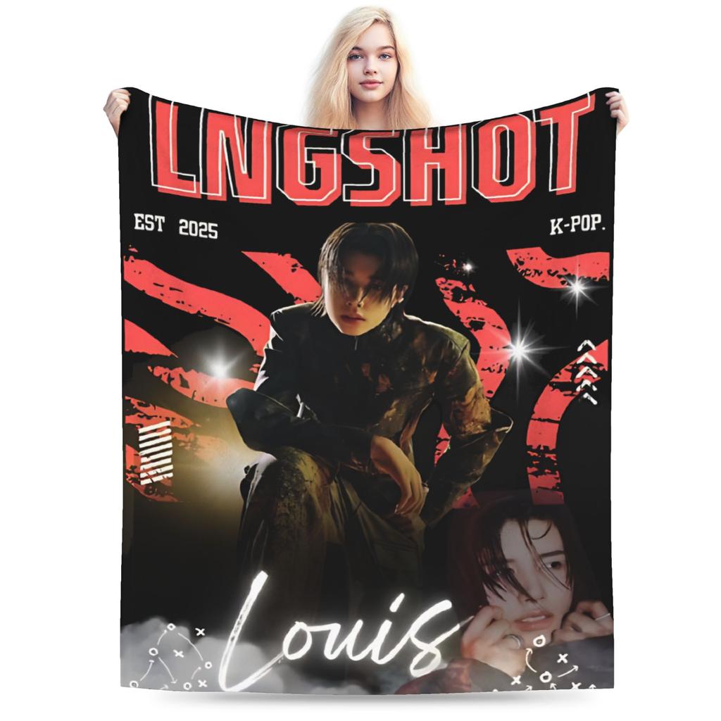 Super Soft Kpop Group Lngshot Throw Blanket Premium Flannel Fleece Lightweight Bed Blanket Super Cozy Blankets All Season Use