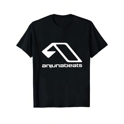 T-shirt Grafica Oversize da Uomo Anjunabeats, con Stampa Logo Bianca. Questa T-shirt a girocollo a maniche corte dalla vestibilità ampia è realizzata in resistente