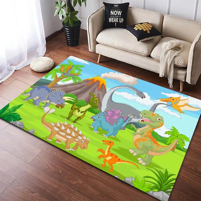 Dinosaur 3D Printed Carpet Children Rugs for Bedroom Living Room Anti-slip Baby Crawling Play Mat Rugs and Carpet for Boys Room
